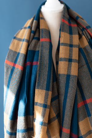 Plaid Blanket Scarf