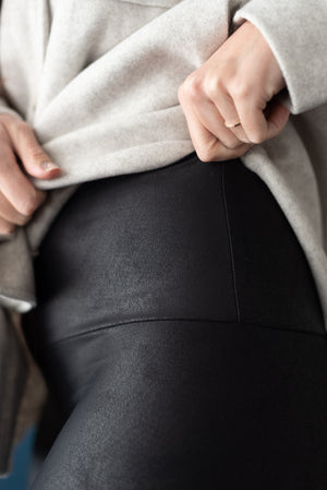 Textured Leather Leggings
