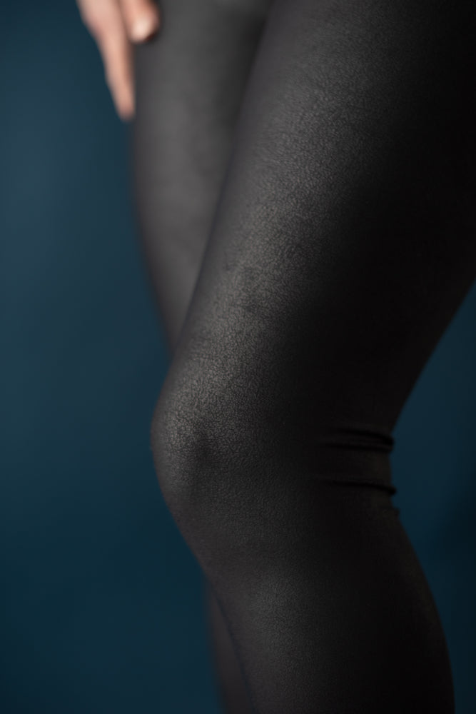 Textured Leather Leggings