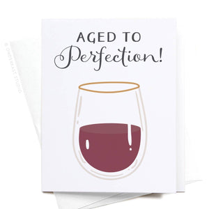 
                
                    Load image into Gallery viewer, Aged to Perfection! Wine Greeting Card
                
            