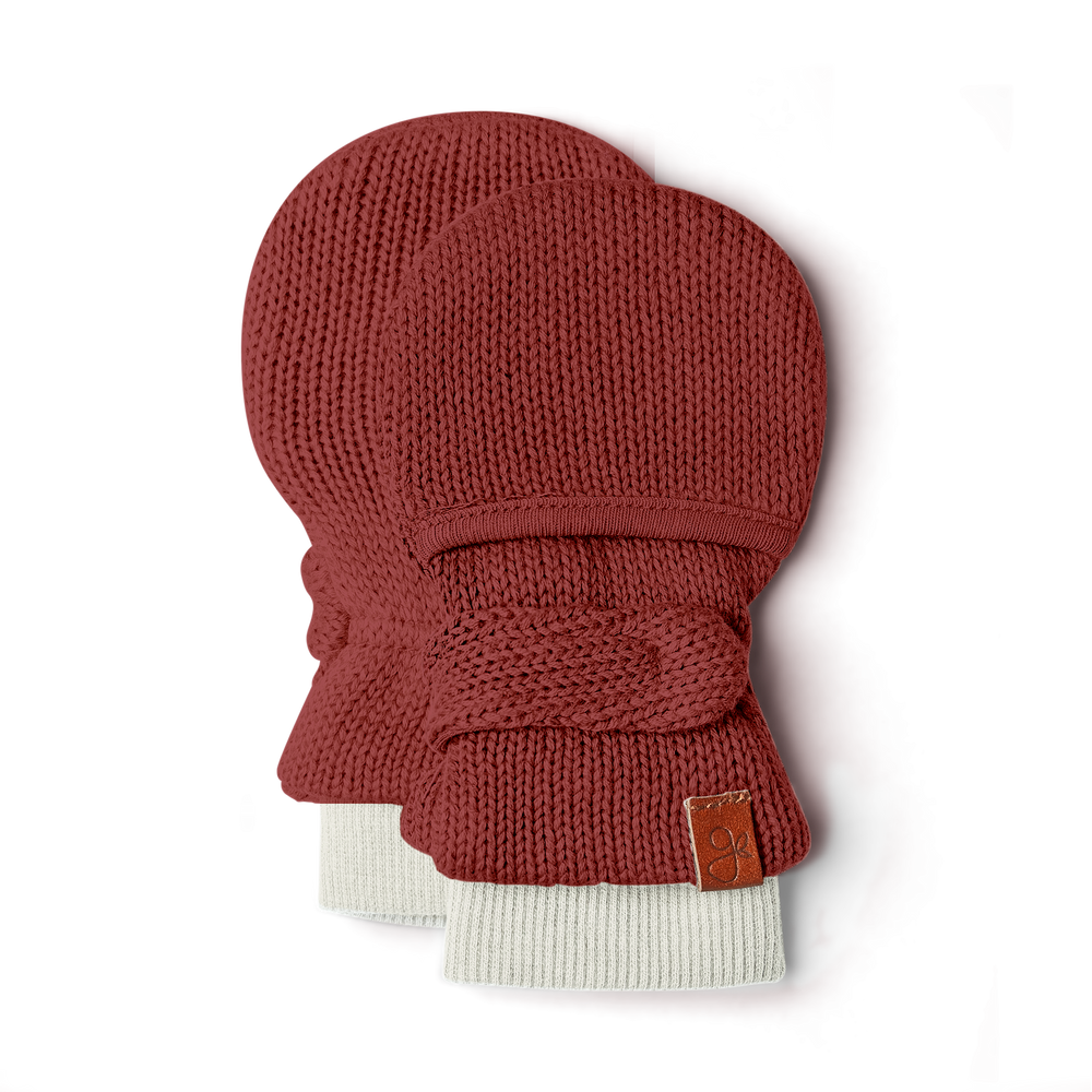Knit Stay-On Mitts - Hot Cocoa