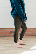 Textured Leather Leggings