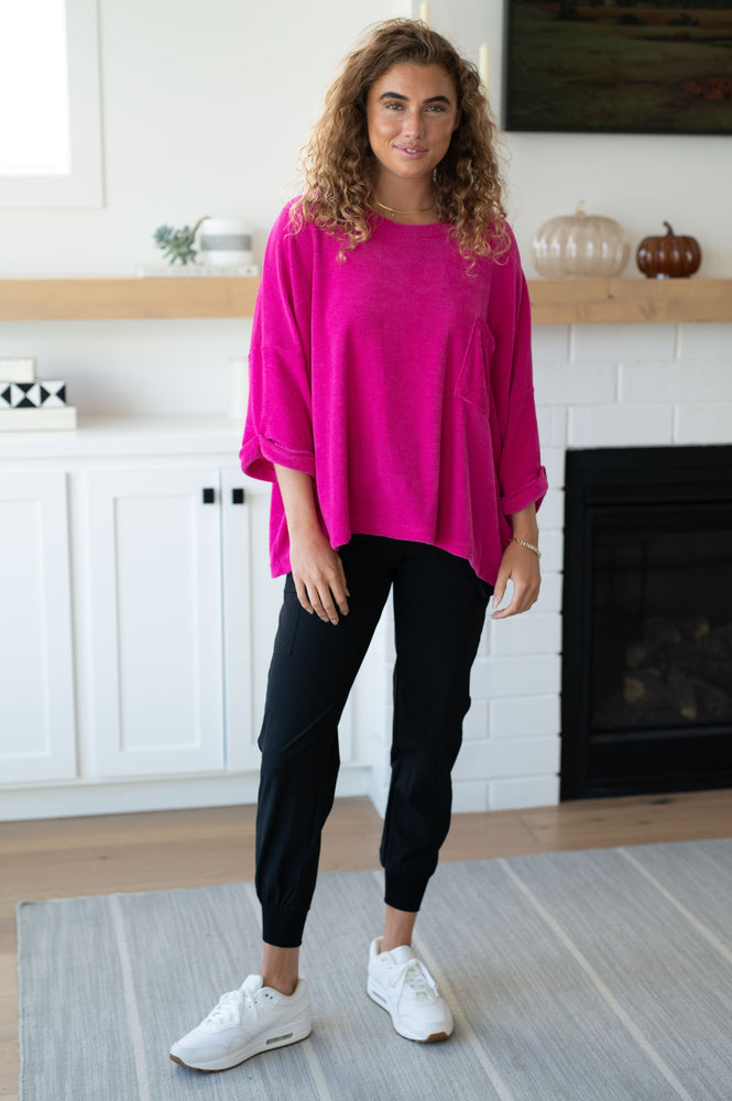 
                
                    Load image into Gallery viewer, Pink Thoughts Chenille Blouse
                
            