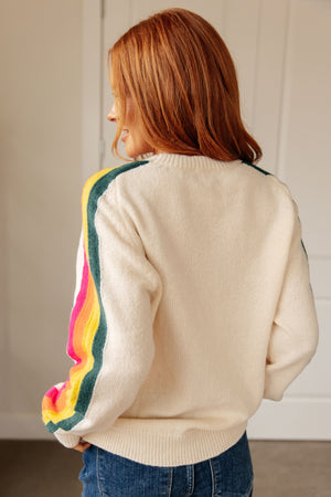
                
                    Load image into Gallery viewer, Songs About Rainbows Striped Sweater
                
            