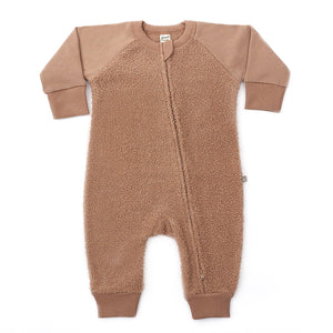 Sherpa Baby Bunting One-Piece - Harvest