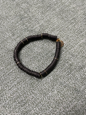 All Black Little Gold Bracelet