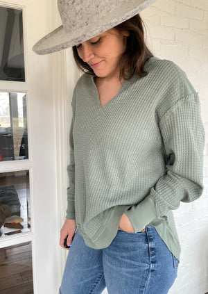 Wherever Basic Top - Sky Blue