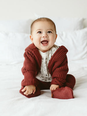 Knit Hoodie - Hot Cocoa