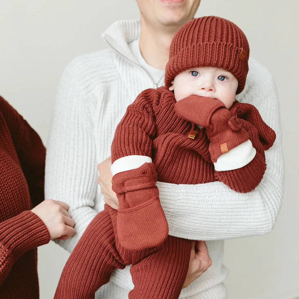 Knit Stay-On Mitts - Hot Cocoa