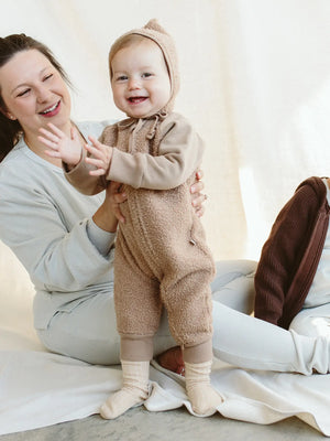 Sherpa Baby Bunting One-Piece - Harvest