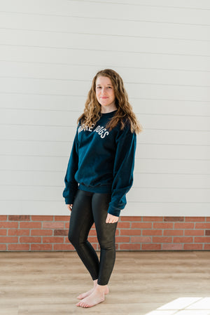 Textured Leather Leggings